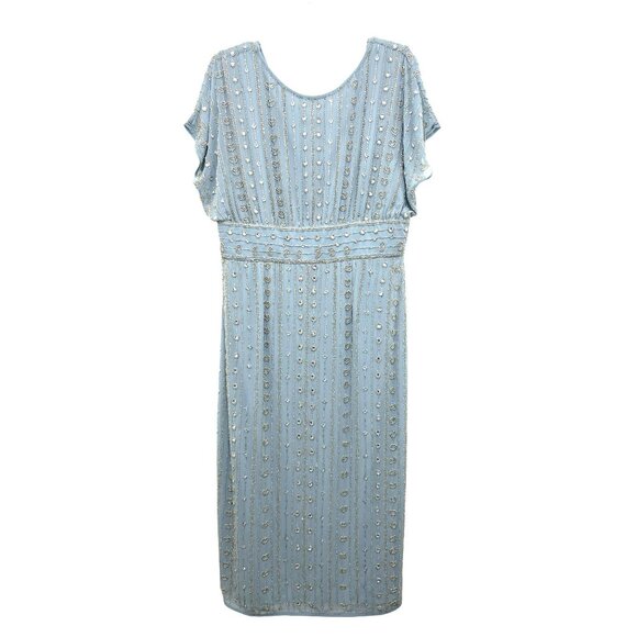 Mac Duggal Blue Embellished Midi Dress - Picture 5 of 9